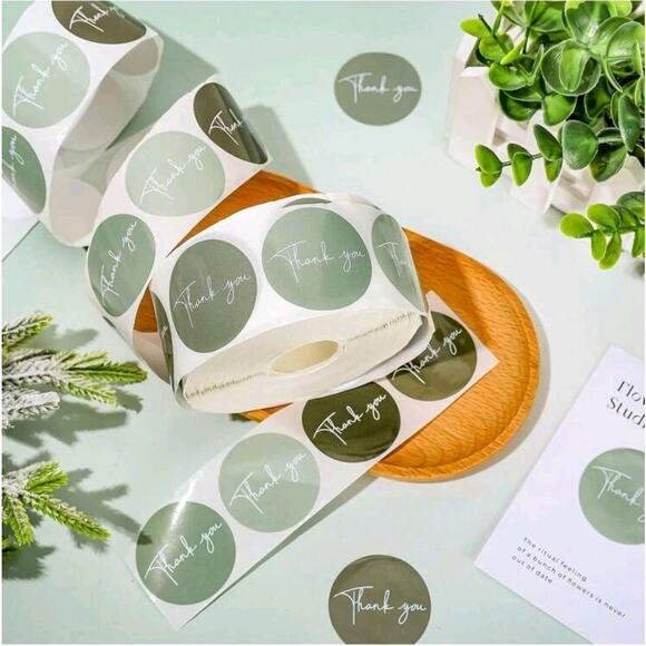 ×500 "Thank you" sticker Shipping Supplies - Picture 1 of 2